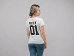 Load image into Gallery viewer, Hubby Wifey Couples T-Shirt Husband Wife Rear Print 01 02