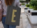 Load image into Gallery viewer, Initial Letter Lightweight GREY Tote Bag - Red Leader Clothing