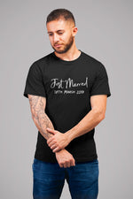 Load image into Gallery viewer, Just Married Couples Personalised Wedding Date T-Shirt