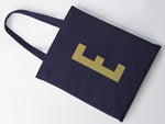 Load image into Gallery viewer, Initial Letter NAVY Lightweight Tote Bag