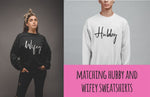 Load image into Gallery viewer, Hubby and Wifey Couples Sweatshirt - Red Leader Clothing