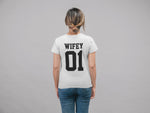 Load image into Gallery viewer, Hubby Wifey Couples T-Shirt Husband Wife Rear Print 01 02