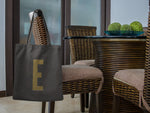 Load image into Gallery viewer, Initial Letter Lightweight GREY Tote Bag - Red Leader Clothing