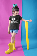 Load image into Gallery viewer, Five Whole Years Of Awesome Kids T-shirt - Red Leader Clothing
