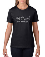 Load image into Gallery viewer, Just Married Couples Personalised Wedding Date T-Shirt