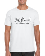 Load image into Gallery viewer, Just Married Couples Personalised Wedding Date T-Shirt