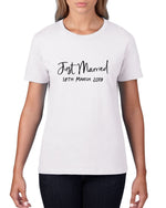 Load image into Gallery viewer, Just Married Couples Personalised Wedding Date T-Shirt
