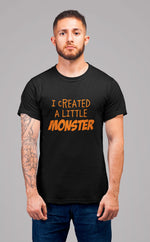 Load image into Gallery viewer, I Created A Little Monster Parent Child Matching Halloween T-shirts - Red Leader Clothing