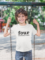 Load image into Gallery viewer, Four - Practically A Man Boys Kids T-shirt - Red Leader Clothing