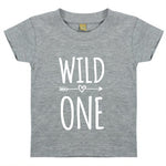 Load image into Gallery viewer, Wild One 1st Birthday Kids Tshirt Birthday Gift Party Child Sibling Celebration Present T Shirt 1 Year Old First Birthday - Red Leader Clothing