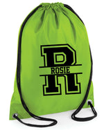 Load image into Gallery viewer, Personalised Name and Split Letter Drawstring Bag - Red Leader Clothing
