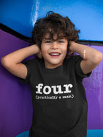 Load image into Gallery viewer, Four - Practically A Man Boys Kids T-shirt - Red Leader Clothing