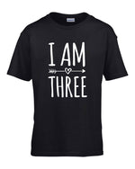 Load image into Gallery viewer, I Am Three Kids T-shirt Birthday - Red Leader Clothing
