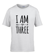 Load image into Gallery viewer, I Am Three Kids T-shirt Birthday - Red Leader Clothing