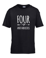 Load image into Gallery viewer, Four And Fabulous Kids T-shirt - Red Leader Clothing