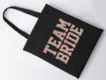 Load image into Gallery viewer, Team Bride Tote Bag Hen Party Batchelorette Bride Bridesmaid Mother Bride Groom Maid of Honour Name Lightweight Tote Bag Wedding Bride Tribe - Red Leader Clothing