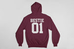 Load image into Gallery viewer, Bestie 01 Bestie 02 Hoodie Hooded Sweatshirt - Red Leader Clothing
