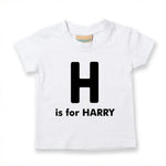 Load image into Gallery viewer, Custom Baby Kids Name Initial Personalised Soft T-shirt - Red Leader Clothing