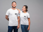 Load image into Gallery viewer, Hubby Wifey Couples T-Shirt Small Design