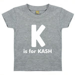 Load image into Gallery viewer, Custom Baby Kids Name Initial Personalised Soft T-shirt - Red Leader Clothing