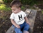 Load image into Gallery viewer, Custom Baby Kids Name Initial Personalised Soft T-shirt - Red Leader Clothing