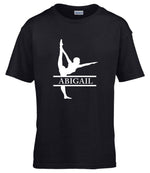 Load image into Gallery viewer, Personalised Gymnast Gym Dancer Name T-Shirt Dance Custom Girls Boys Unisex Gift Dancer Show Gymnastics - Red Leader Clothing