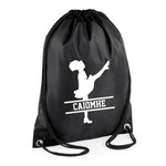 Load image into Gallery viewer, Personalised Name Drawstring Irish Dancer Bag SPLIT Design School Club PE Custom Name Childrens Bag Kids Backpack Gaelic Bag Name Dance - Red Leader Clothing