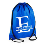 Load image into Gallery viewer, Personalised Name and Split Letter Drawstring Bag Gym School Club PE Custom Name Bag Kids Backpack Soccer Bag Child Adult - Red Leader Clothing