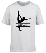 Load image into Gallery viewer, Personalised Gymnast Gym Dancer Name T-Shirt Dance Custom Girls Boys Unisex Gift Dancer Show Gymnastics - Red Leader Clothing