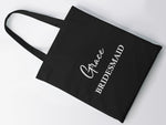 Load image into Gallery viewer, Personalised Bridesmaid Bridal Shower Hen Party Name Tote Bag - Red Leader Clothing