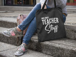 Load image into Gallery viewer, Personalised Name Teacher Stuff Lightweight Cotton Tote Bag - Red Leader Clothing