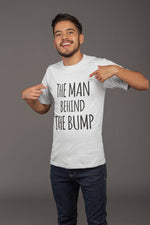 Load image into Gallery viewer, The Man Behind The Bump Mens T-shirt D1 - Red Leader Clothing