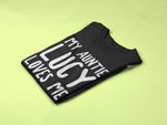 Load image into Gallery viewer, My Auntie Loves Me Custom Name Personalised Kids/Child T-Shirt