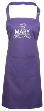 Load image into Gallery viewer, Personalised Head Chef Name Apron With Pocket Gift Present Cooking Baking Christmas - Red Leader Clothing