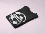 Load image into Gallery viewer, Personalised Kids Football Soccer T-shirt Name On Front