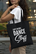 Load image into Gallery viewer, Personalised Name Dance Stuff Lightweight Cotton Tote Bag - Red Leader Clothing