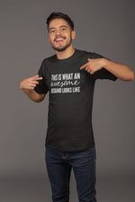 Load image into Gallery viewer, This Is What An Awesome Husband Looks Like - Mens Novelty Tshirt - Funny/Joke/Gift - Wedding Present Anniversary Husband Best Husband Gift - Red Leader Clothing