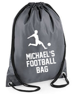 Load image into Gallery viewer, Personalised Football Bag Name Drawstring
