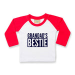 Load image into Gallery viewer, Grandad's Bestie Baby Toddler Kids LONG SLEEVE BASEBALL T-shirt