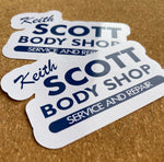 Load image into Gallery viewer, Keith Scott Body Shop One Tree Hill Inspired Pack of 2 Glossy Stickers