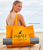 Load image into Gallery viewer, Inhale Exhale Organic Yoga Mat Tote Bag