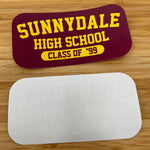 Load image into Gallery viewer, Sunnydale High School Class of '99 Pack of 2 Glossy Stickers Die Cut