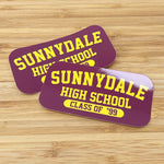 Load image into Gallery viewer, Sunnydale High School Class of '99 Pack of 2 Glossy Stickers Die Cut