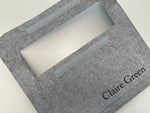 Load image into Gallery viewer, Personalised Name Felt Document Storage Slip Cover Bag