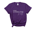 Load image into Gallery viewer, Here Comes The Bride - Here Comes The Party Hen Party T shirts 1