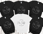 Load image into Gallery viewer, Personalised Hen Party BRIDE SQUAD T shirts Black