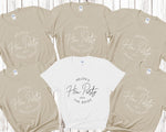 Load image into Gallery viewer, Personalised Hen Party BRIDE SQUAD T shirts Sand