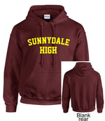Load image into Gallery viewer, Maroon Sunnydale High School Buffy Style SHS Adult Unisex Hooded Sweatshirt