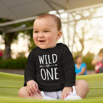 Load image into Gallery viewer, Wild One 1st Birthday Kids LONG SLEEVE T-shirt