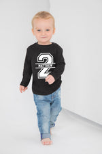 Load image into Gallery viewer, 2nd Birthday LONG SLEEVE Personalised Kids T-Shirt - Red Leader Clothing